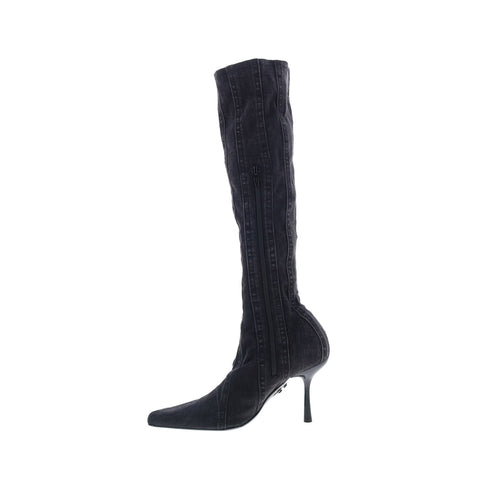 Diesel D-Eclipse KBT Y03222-P0585-H1939 Womens Black Canvas Knee High Boots