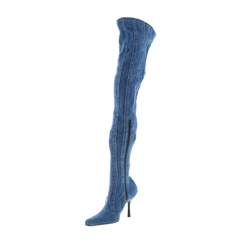 Diesel D-Eclipse TBT C Y03223-P0585-H5414 Womens Blue Over The Knee Boots