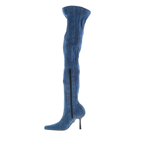 Diesel D-Eclipse TBT C Y03223-P0585-H5414 Womens Blue Over The Knee Boots