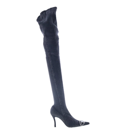 Diesel D-Venus TBT D Y03316-P6078-T8013 Womens Black Over The Knee Boots
