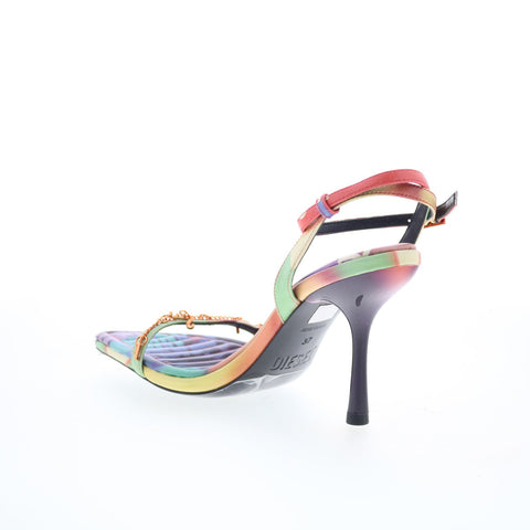 Diesel D-Vina Charm SDL Y03429-P6742-HA280 Womens Purple Heeled Sandals Shoes