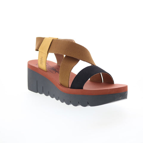 Fly London Yabi YABI922FLY-002 Womens Brown Leather Platform Sandals Shoes