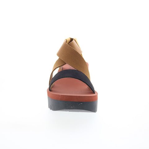 Fly London Yabi YABI922FLY-002 Womens Brown Leather Platform Sandals Shoes