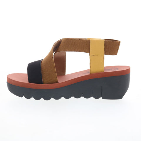 Fly London Yabi YABI922FLY-002 Womens Brown Leather Platform Sandals Shoes