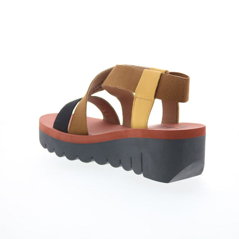 Fly London Yabi YABI922FLY-002 Womens Brown Leather Platform Sandals Shoes