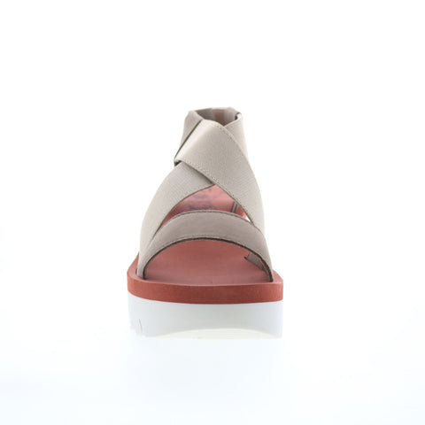 Fly London Yabi YABI922FLY-011 Womens Gray Leather Platform Sandals Shoes