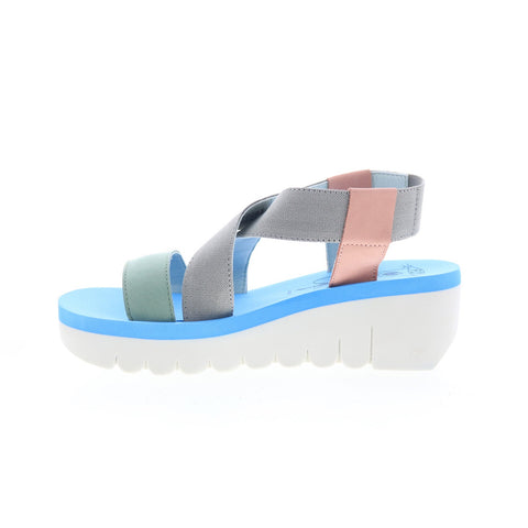 Fly London Yabi YABI922FLY-003 Womens Gray Leather Platform Sandals Shoes