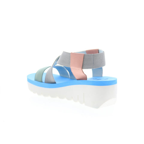 Fly London Yabi YABI922FLY-003 Womens Gray Leather Platform Sandals Shoes