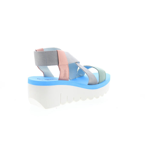 Fly London Yabi YABI922FLY-003 Womens Gray Leather Platform Sandals Shoes