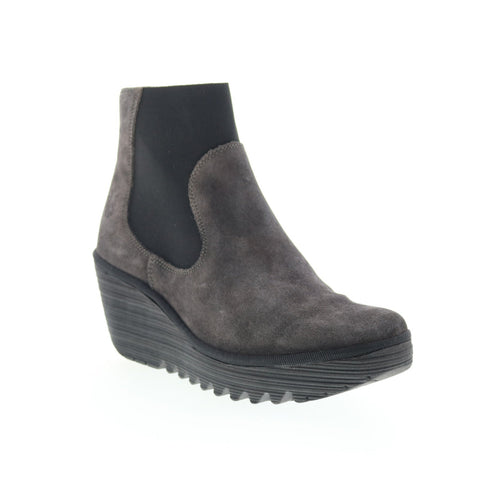 Fly London Yade YADE398FLY-006 Womens Gray Suede Ankle & Booties Boots