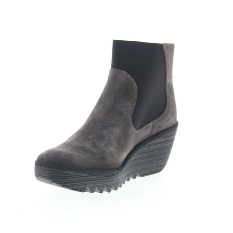 Fly London Yade YADE398FLY-006 Womens Gray Suede Ankle & Booties Boots