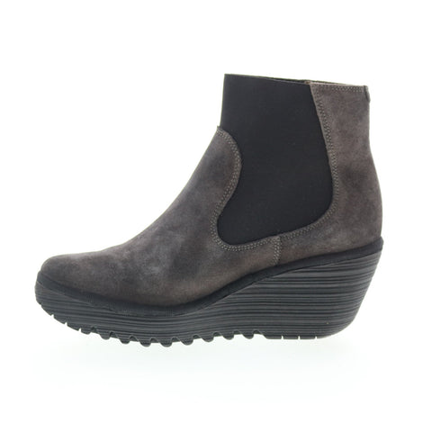 Fly London Yade YADE398FLY-006 Womens Gray Suede Ankle & Booties Boots