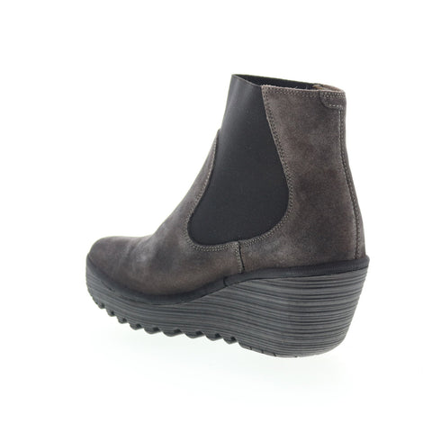 Fly London Yade YADE398FLY-006 Womens Gray Suede Ankle & Booties Boots