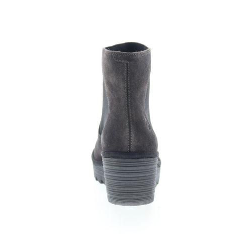Fly London Yade YADE398FLY-006 Womens Gray Suede Ankle & Booties Boots