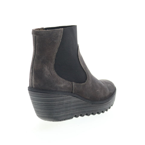 Fly London Yade YADE398FLY-006 Womens Gray Suede Ankle & Booties Boots