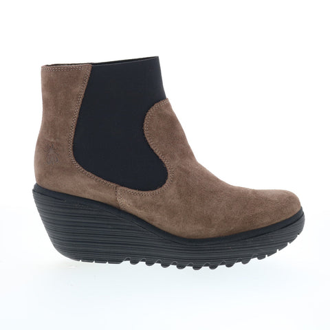 Fly London Yade YADE398FLY-012 Womens Brown Suede Ankle & Booties Boots