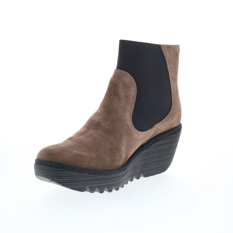 Fly London Yade YADE398FLY-012 Womens Brown Suede Ankle & Booties Boots