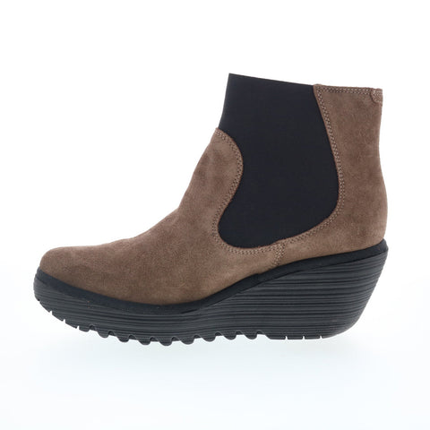 Fly London Yade YADE398FLY-012 Womens Brown Suede Ankle & Booties Boots