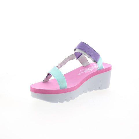 Fly London Yaka YAKA037FLY-001 Womens Gray Leather Platform Sandals Shoes