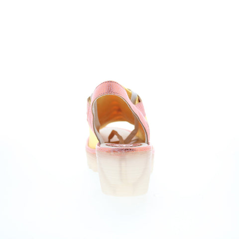 Fly London Yedu YEDU158FLY-015 Womens Yellow Leather Wedges Sandals Shoes