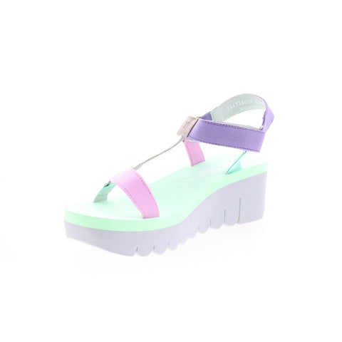 Fly London Yefa YEFA726FLY-011 Womens Pink Leather Platform Sandals Shoes