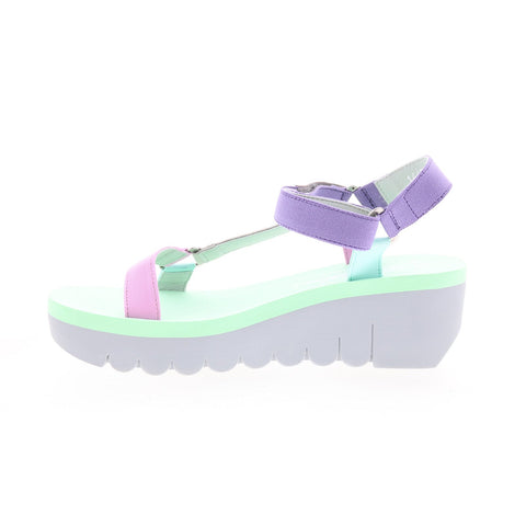 Fly London Yefa YEFA726FLY-011 Womens Pink Leather Platform Sandals Shoes