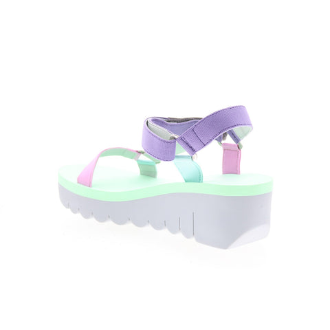 Fly London Yefa YEFA726FLY-011 Womens Pink Leather Platform Sandals Shoes