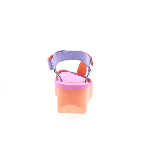 Fly London Yefa YEFA726FLY-008 Womens Purple Leather Platform Sandals Shoes