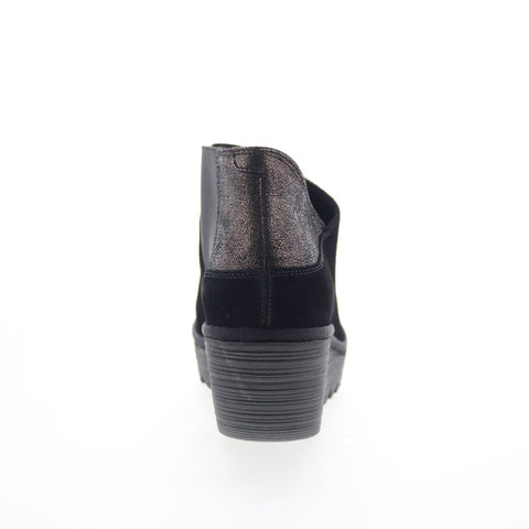 Fly London Yego YEGO400FLY-007 Womens Black Suede Ankle & Booties Boots