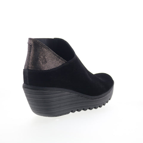 Fly London Yego YEGO400FLY-007 Womens Black Suede Ankle & Booties Boots