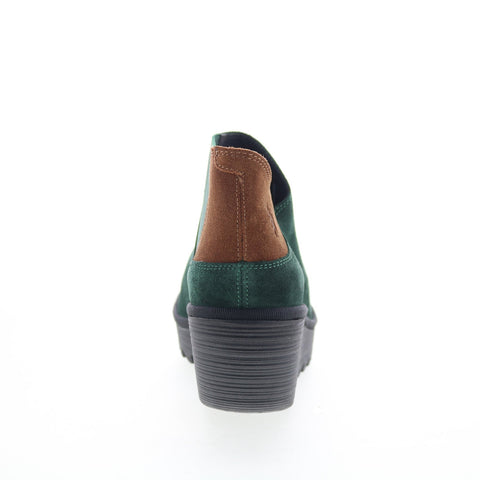 Fly London Yego YEGO400FLY-005 Womens Green Suede Ankle & Booties Boots