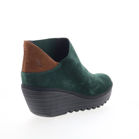 Fly London Yego YEGO400FLY-005 Womens Green Suede Ankle & Booties Boots