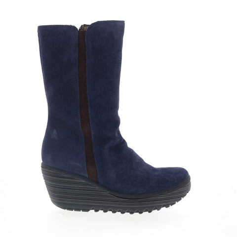 Fly London Yemy YEMY408FLY-003 Womens Blue Suede Casual Dress Boots