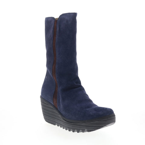 Fly London Yemy YEMY408FLY-003 Womens Blue Suede Casual Dress Boots