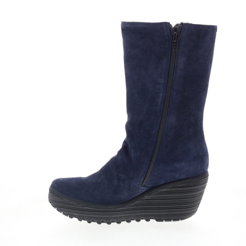 Fly London Yemy YEMY408FLY-003 Womens Blue Suede Casual Dress Boots