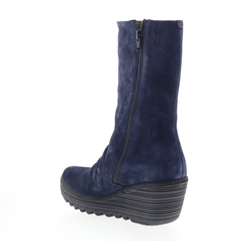 Fly London Yemy YEMY408FLY-003 Womens Blue Suede Casual Dress Boots