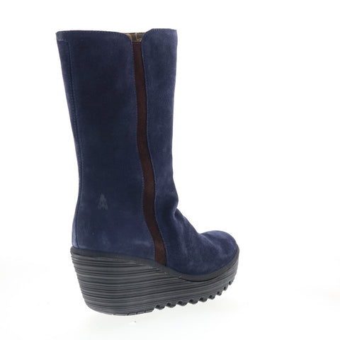 Fly London Yemy YEMY408FLY-003 Womens Blue Suede Casual Dress Boots