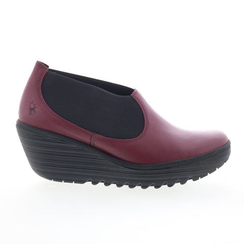 Fly London Yify YIFY447FLY-001 Womens Burgundy Leather Ankle & Booties Boots
