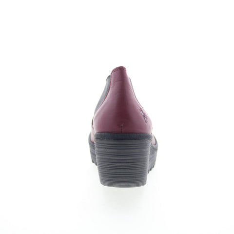 Fly London Yify YIFY447FLY-001 Womens Burgundy Leather Ankle & Booties Boots