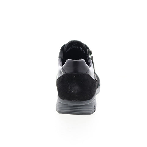 Mephisto Ylona Womens Black Leather Lace Up Lifestyle Sneakers Shoes