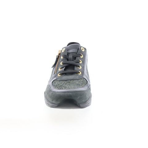 Mephisto Ylona Womens Gray Leather Lace Up Lifestyle Sneakers Shoes