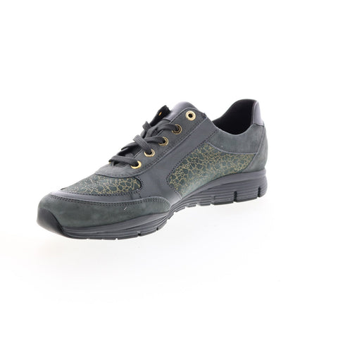 Mephisto Ylona Womens Gray Leather Lace Up Lifestyle Sneakers Shoes