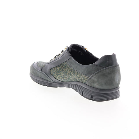 Mephisto Ylona Womens Gray Leather Lace Up Lifestyle Sneakers Shoes