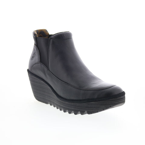 Fly London Yofi YOFI507FLY-000 Womens Black Leather Ankle & Booties Boots