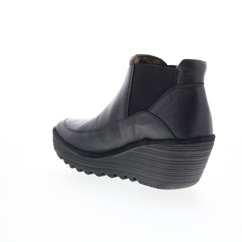 Fly London Yofi YOFI507FLY-000 Womens Black Leather Ankle & Booties Boots