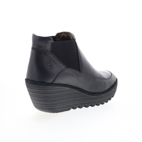 Fly London Yofi YOFI507FLY-000 Womens Black Leather Ankle & Booties Boots