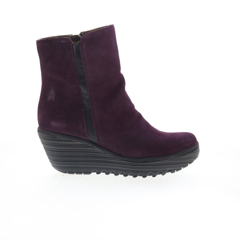 Fly London Yopa YOPA461FLY-002 Womens Purple Suede Casual Dress Boots