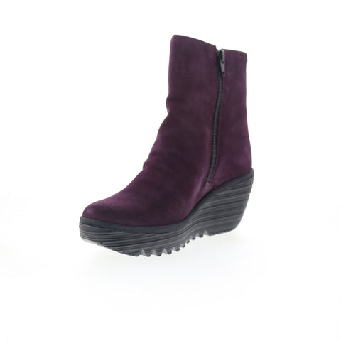 Fly London Yopa YOPA461FLY-002 Womens Purple Suede Casual Dress Boots