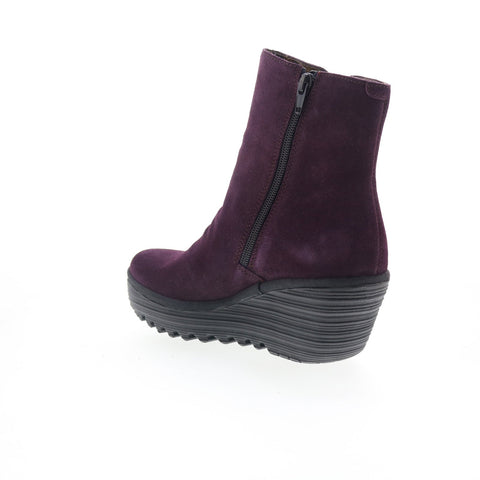 Fly London Yopa YOPA461FLY-002 Womens Purple Suede Casual Dress Boots
