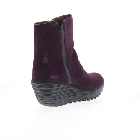 Fly London Yopa YOPA461FLY-002 Womens Purple Suede Casual Dress Boots